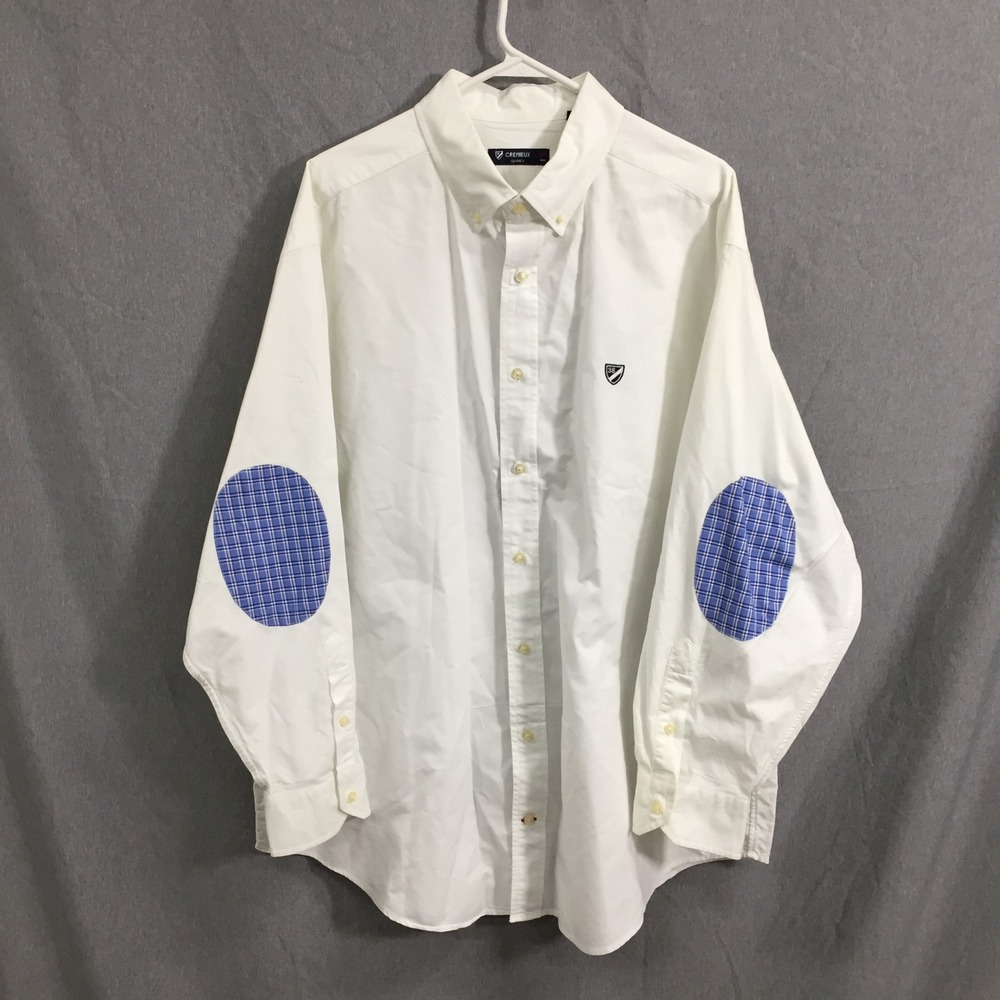 Cremieux Classics Mens White Button Down Shirt Long Sleeve Pocket Size 2XL